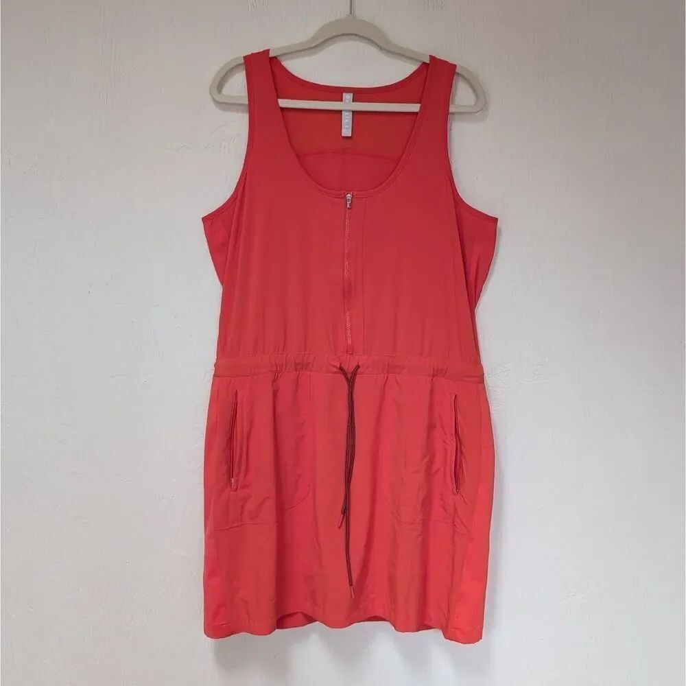 Athleta Expedition Vermillion Orange Skort Dress Size 16 Athletic